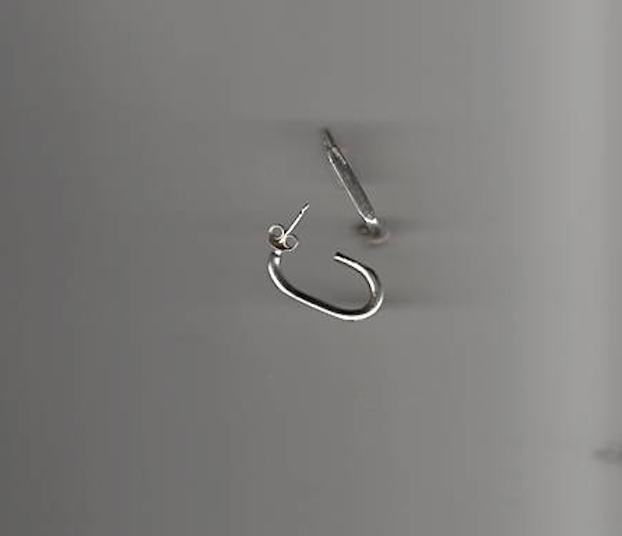 Cable Link Silver Earrings